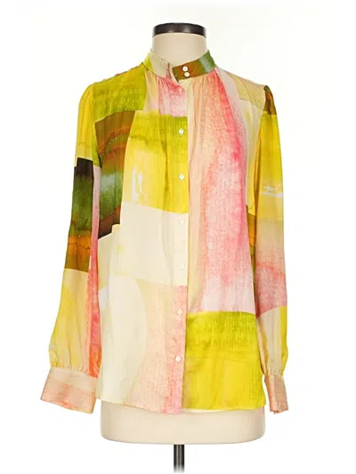 Pre-owned Mng Suit 3/4 Sleeve Blouse In Yellow