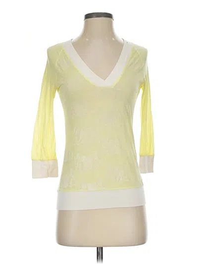 Pre-owned Mng Suit 3/4 Sleeve T-shirt In Yellow