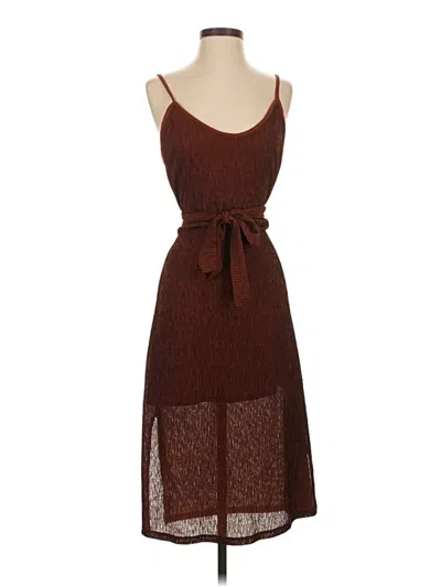 Pre-owned Mng Suit Casual Dress In Brown