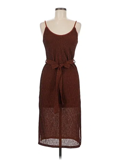 Pre-owned Mng Suit Casual Dress In Brown