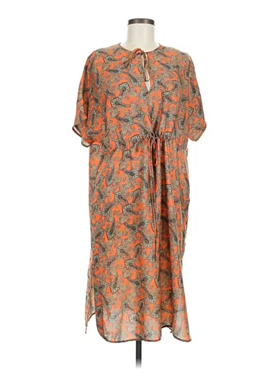 Pre-owned Mng Suit Casual Dress In Orange