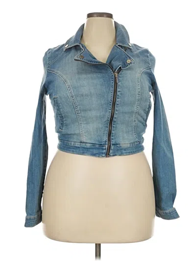 Pre-owned Mng Suit Denim Jacket In Blue
