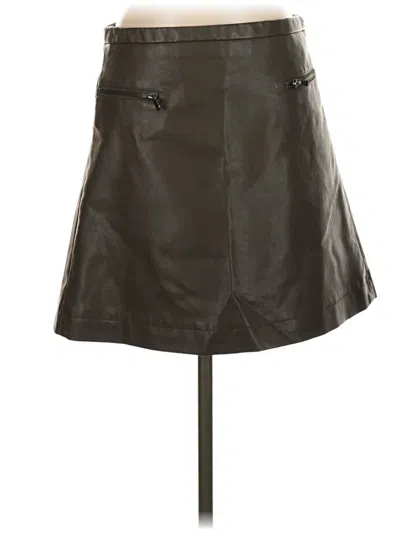 Pre-owned Mng Suit Faux Leather Skirt In Brown