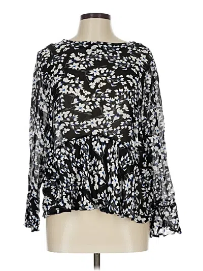 Pre-owned Mng Suit Long Sleeve Blouse In Black