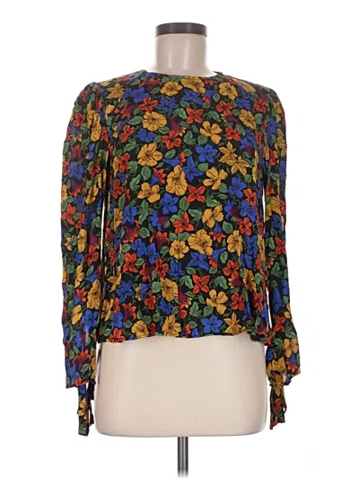 Pre-owned Mng Suit Long Sleeve Blouse In Blue