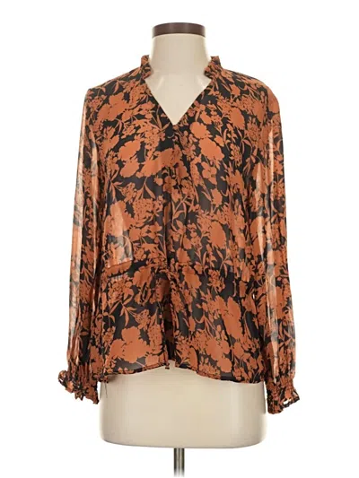 Pre-owned Mng Suit Long Sleeve Blouse In Brown
