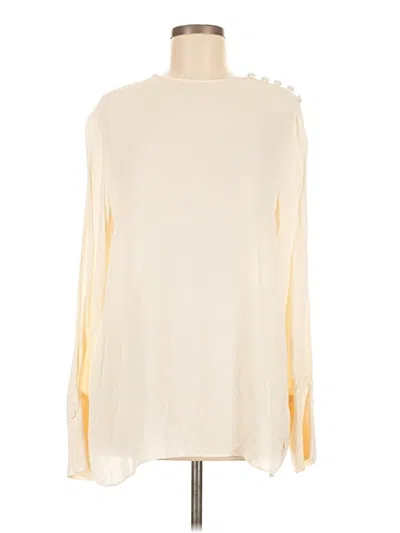 Pre-owned Mng Suit Long Sleeve Blouse In White