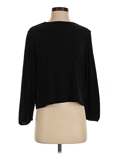 Pre-owned Mng Suit Long Sleeve Top Black Boatneck Tops