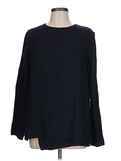 Pre-owned Mng Suit Long Sleeve Top Black Crew Neck Tops