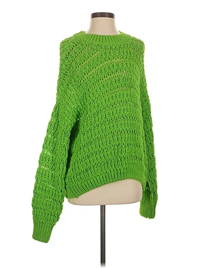 Pre-owned Mng Suit Pullover Sweater In Green