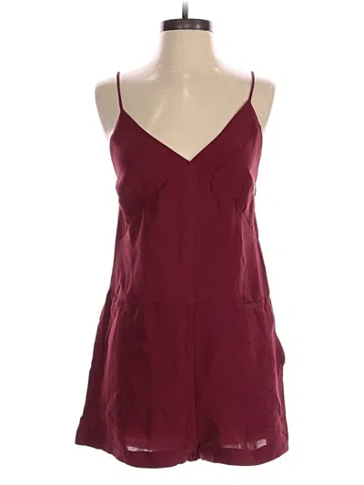 Pre-owned Mng Suit Romper In Burgundy
