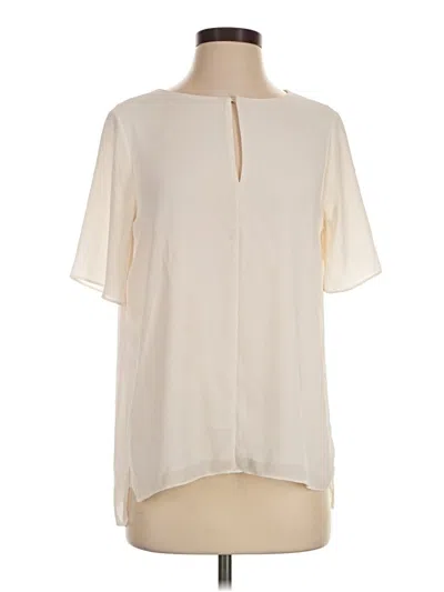 Pre-owned Mng Suit Short Sleeve Blouse In Ivory