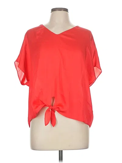 Pre-owned Mng Suit Short Sleeve Blouse In Red