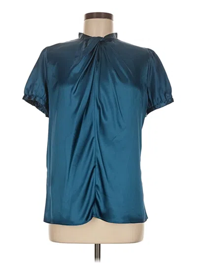 Pre-owned Mng Suit Short Sleeve Blouse In Teal