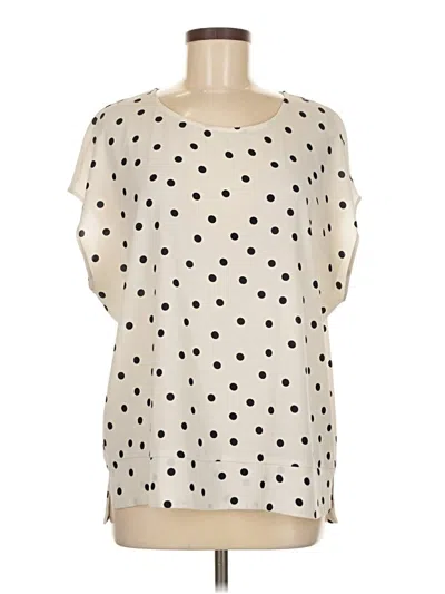 Pre-owned Mng Suit Short Sleeve Blouse In White