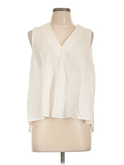 Pre-owned Mng Suit Sleeveless Blouse In Ivory