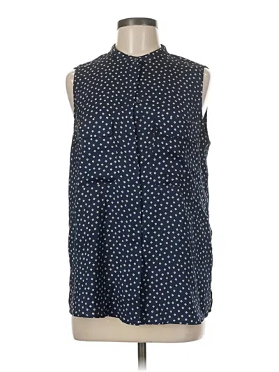 Pre-owned Mng Suit Sleeveless Button Down Shirt In Blue