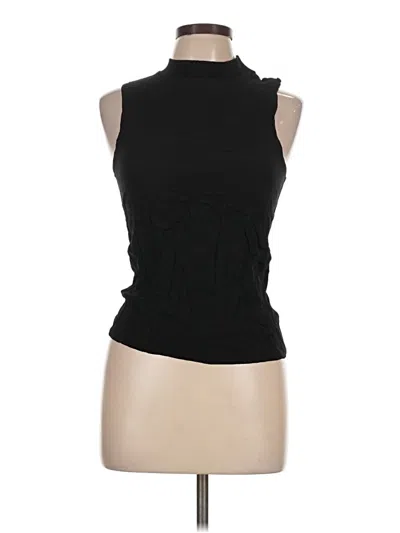 Pre-owned Mng Suit Sleeveless Top Black Cowl Neck Tops