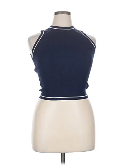 Pre-owned Mng Sweater Vest In Blue