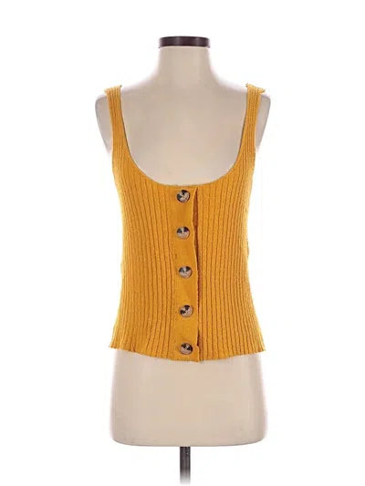 Pre-owned Mng Sweater Vest In Yellow