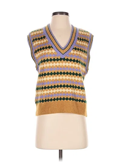 Pre-owned Mng Sweater Vest In Yellow