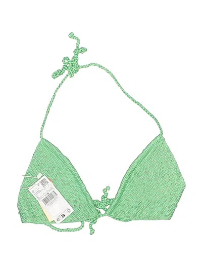 Mng Swimsuit Top Green Tweed Pattern Swimwear