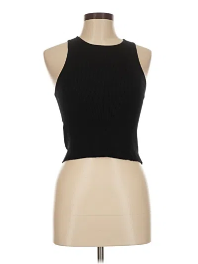 Pre-owned Mng Tank Top Black Halter Neckline Tops