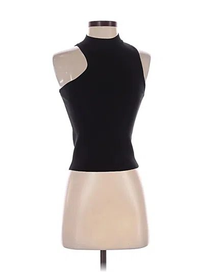 Pre-owned Mng Tank Top Black Halter Neckline Tops