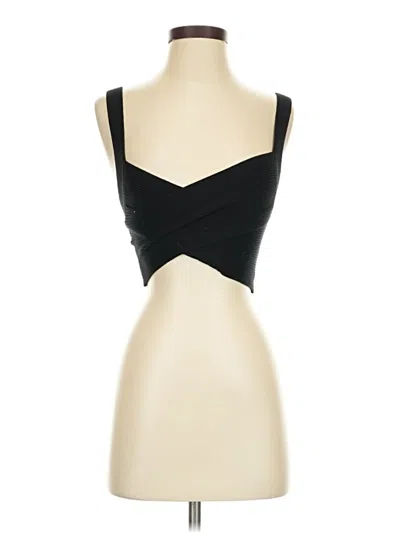 Pre-owned Mng Tank Top Black Strapless Neckline Tops