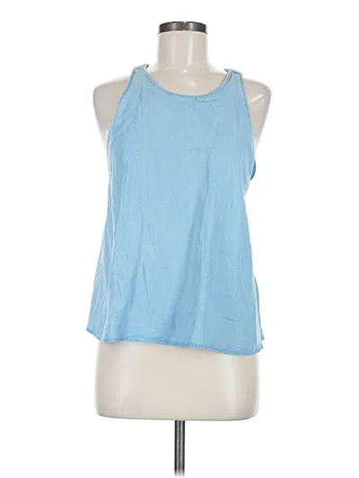 Pre-owned Mng Tank Top Blue Halter Neckline Tops