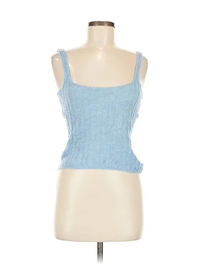 Pre-owned Mng Tank Top Blue Square Neckline Tops