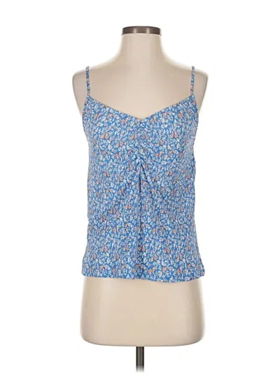 Pre-owned Mng Tank Top Blue Sweetheart Neckline Tops
