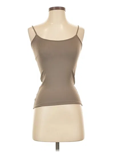 Pre-owned Mng Tank Top Brown Strapless Neckline Tops
