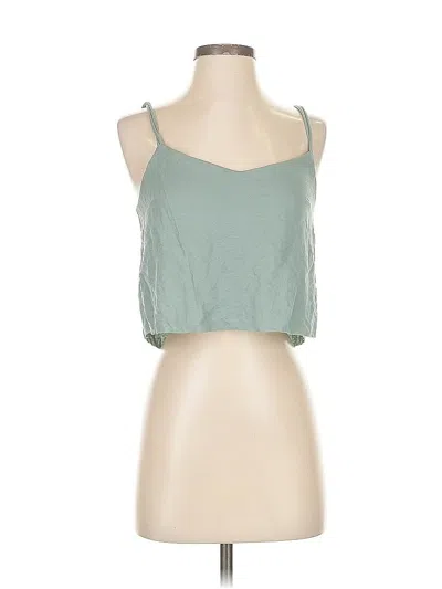 Pre-owned Mng Tank Top Green Halter Neckline Tops