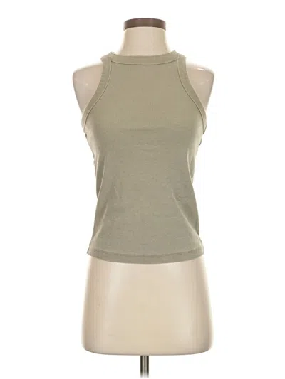 Pre-owned Mng Tank Top Green Halter Neckline Tops