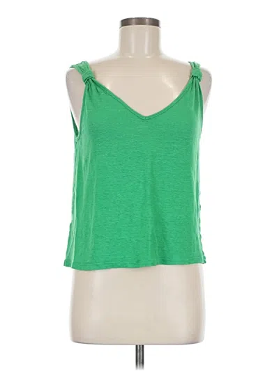 Pre-owned Mng Tank Top Green Halter Neckline Tops