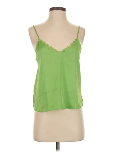Pre-owned Mng Tank Top Green Plunge Neckline Tops