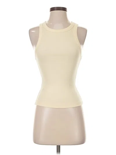 Pre-owned Mng Tank Top Ivory Halter Neckline Tops