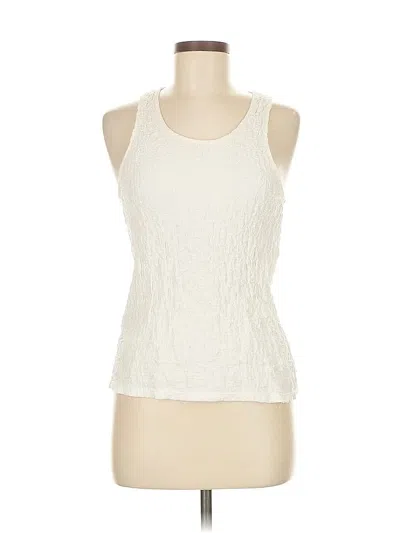 Pre-owned Mng Tank Top Ivory Halter Neckline Tops In White