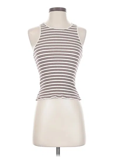 Pre-owned Mng Tank Top Ivory Halter Neckline Tops In White