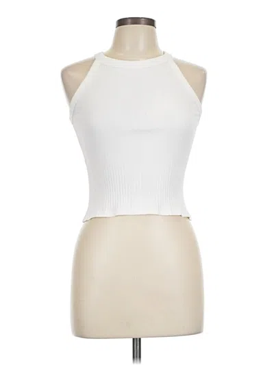 Pre-owned Mng Tank Top White Halter Neckline Tops