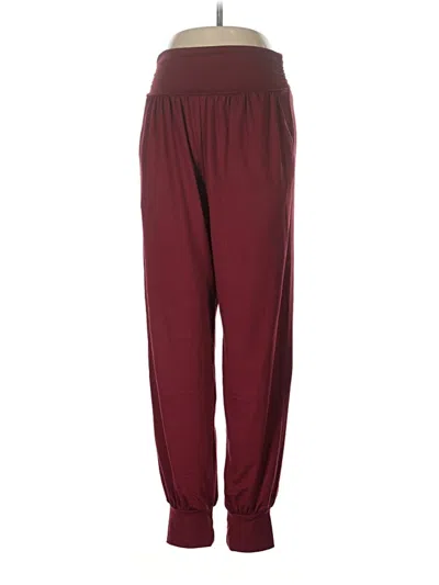Pre-owned Mng Track Pants In Burgundy