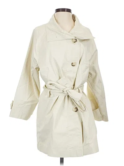 Pre-owned Mng Trenchcoat In Ivory