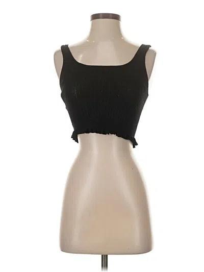 Pre-owned Mng Tube Top Black Strapless Neckline Tops