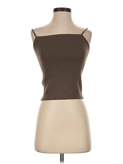 Pre-owned Mng Tube Top Brown Strapless Neckline Tops
