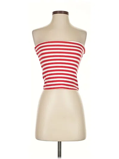 Mng Tube Top Red Strapless Neckline Tops In Multi