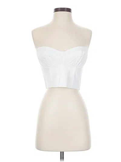 Pre-owned Mng Tube Top White Strapless Neckline Tops
