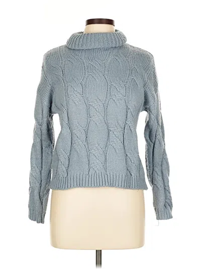 Pre-owned Mng Turtleneck Sweater In Blue