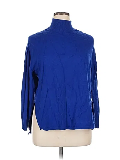 Pre-owned Mng Turtleneck Sweater In Blue