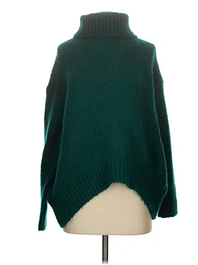 Pre-owned Mng Turtleneck Sweater In Green